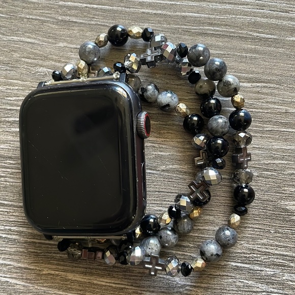 Other - Handmade, beaded, stretchy Apple Watch band (band only)